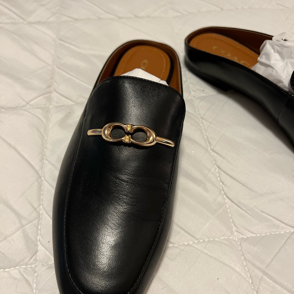 Coach Sienna leather slides